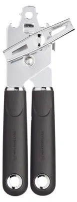 Blikopener mit Softgriff, Edelstahl, 19 cm, schwarz