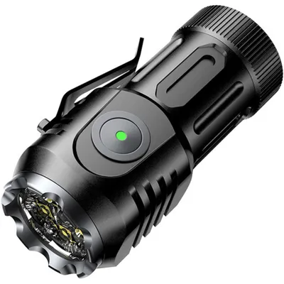 Image de Mini lampe torche LED noire avec aimant KP40057