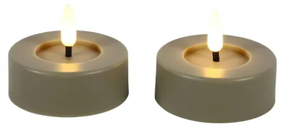 Immagine prodotto di Countryfield LED tea light rustico beige set di 2 - luce bianca calda