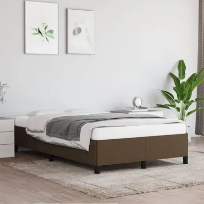 Immagine prodotto di vidaXL Struttura letto senza materasso marrone scuro 120x190 cm tessuto