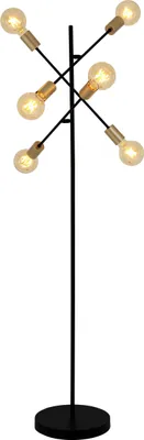 Produktbild von Näve Leuchten Stehleuchte "Modo" h: 150cm Stehleuchte "MODO" H: 150 cm Stehleuchte - Stehleuchte "MODO" H: 150 cm, Stehlampe im Industrial Style, aus Metall in schwarz, 150 cm hoch, Ø 49 cm, E27-Fassung – Druckschalter