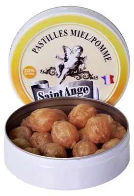 Produktbild von Saint-Ange Honig/Apfel-Pastillen – Handgefertigte Pastillen aus Frankreich, 50g