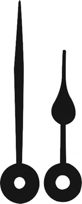 Produktbild von SELVA Zeigerpaar Funkuhren Birne schwarz Minutenzeiger-L:82mm