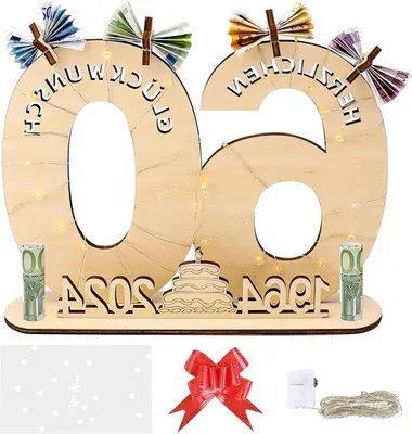 Obrázok produktu pre Dekorácia na 60. narodeniny z dreva