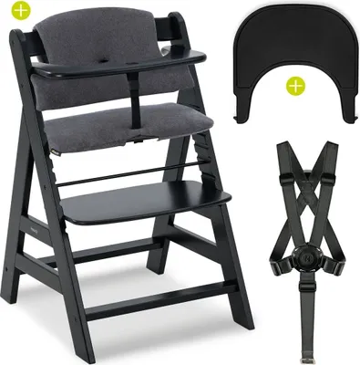 Produktbild von Hauck Hochstuhl Alpha Plus Black - im Sparset inkl.