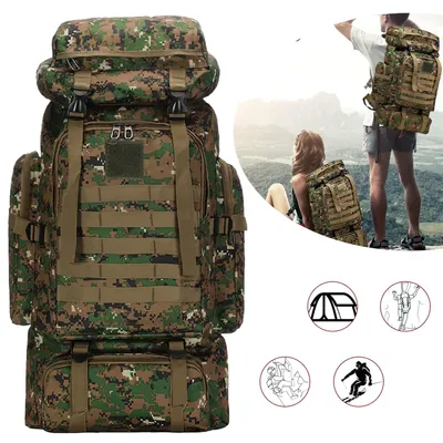 Produktbild von Wanderrucksack, Wasserdichtes Bergsteigen mit großer Kapazität, für Reisen, Radfahren, Bergsteigen