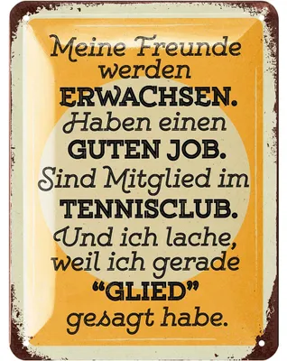 Metallschild mit Spruch, Retro, 15x20 cm, Vintage Deko
