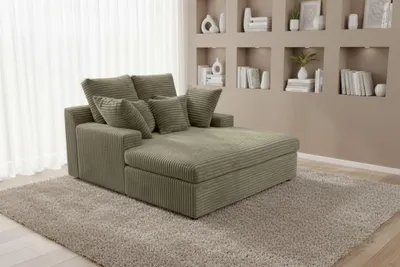 Produktbild von Lounge Chaiselongue AROSA Liege in Stoff Tilia Olivgrün