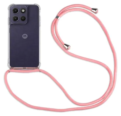 Produktbild von Handykette für Motorola Moto G17 Hülle mit Band Case Kordel in Rosa