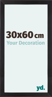 Produktbild von Bilderrahmen, 30x60 cm, Schwarz Gemasert, MDF, Mura