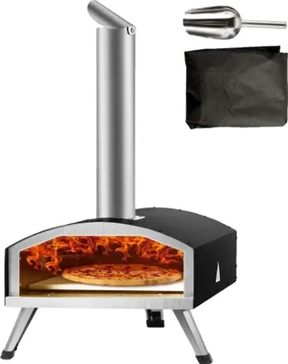 Produktbild von Outdoor-Pizzaofen, 12-Zoll Kochfläche, hohe Temperatur 1000℉, schnelle Backzeit ≤90 Sekunden