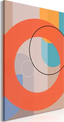 Produktbild von Italienischer Leinwand Leinwandbild - Orange Chocolate (1 Part) Vertical 40x60 cm Abstrakt a-A-0580-b-a