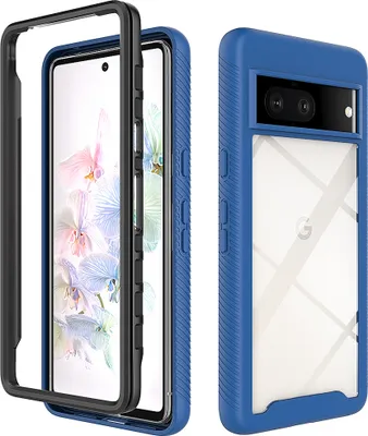 Image de Google Pixel 7 Case, Hybrid Transparent Back Cover, Rugged TPU Bumper, Shockproof Case for Google Pixel 7 Navy Blue (étui antichoc pour Google Pixel 7)