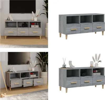 Immagine prodotto di vidaXL Mobile TV grigio Sonoma 102x36x50 cm in legno - Mobile TV - Mobili TV - Mobili TV - Porta TV