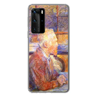 Produktbild von MuchoWow® Handyhülle Schutzhülle Hülle für Huawei P40 Pro Porträt von Henri de Toulouse-Lautrec - Vincent van Gogh Silikon Softcase Handy Hülle - Schutz