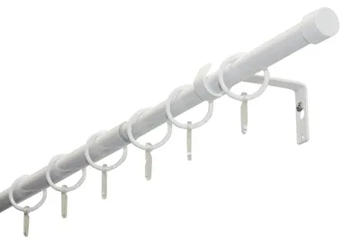 Produktbild von GARDINIA Gardinenstangen-Set Cap, 1-Lauf, Ø 19/16 mm, Vorhangstange, Beidseitig