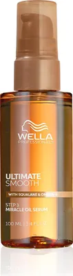 A bottle of Wella Ultimate Smooth Oil Serum.