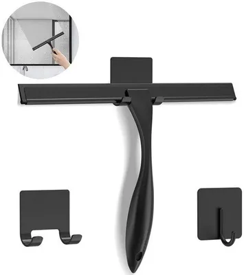 Zdjęcie produktu dla Ściereczka do czyszczenia prysznica, szerokość 25 cm, ze stali nierdzewnej, do czyszczenia szkła w łazience