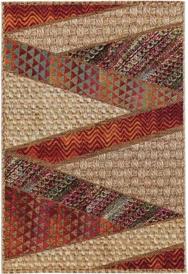 Produktbild von In- & Outdoor Teppich Kenya Beige / Rot, Maße:160 x 235 cm
