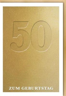 Produktbild von 50. Zahlengeburtstag - Glückwunschkarte im Format 11,5 x 17,5 cm