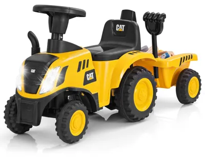 Productafbeelding van FANTASK Loopvoertuig Trekker met schop en hark, afneembaar. Loopauto met claxon
