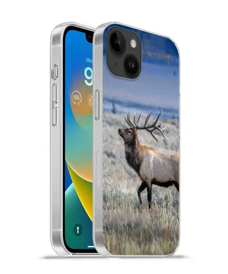 Produktbild von MuchoWow® Handyhülle Schutzhülle Hülle für Apple iPhone 14 Plus - Soft case Hirsche - Elche - Gras Silikon Softcase Handy Hülle - Abbildung