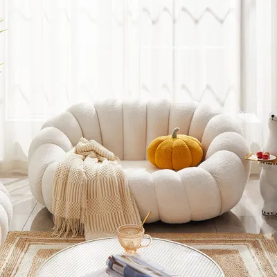 Produktbild von Wohnzimmer Sofa Kürbis Relax Sessel 2-Sitzer 1.5m【SF15-white】