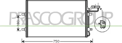 Produktbild von PRASCO VV220C004 Kondensator Klimaanlage Klimakondensator für VOLVO V50 (545)