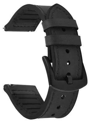 Image de Bracelet de montre 22 mm, en cuir et en silicone