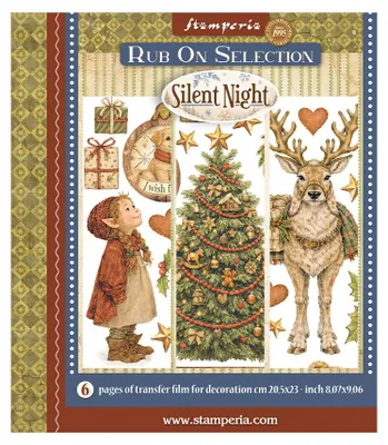 Produktbild von Stamperia Rub On Set Silent Night XL 20.5x23 cm Sticker für kreative Projekte