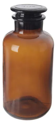 Immagine prodotto di Contenitore per alimenti in vetro marrone con tappo a collo largo da 1 l