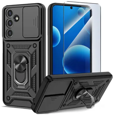 Zdjęcie produktu dla Etui do Samsung A36 5G PANCERNE SLIDE RING CASE + SZKŁO 9H
