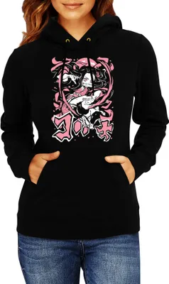 Obrázek produktu pro Dámská Mikina S Kapucí Japan Animation Manga Anime Comics Demon Anime Slayer Nezuko Kamado 02 Demon Sister, Lady L / Černá