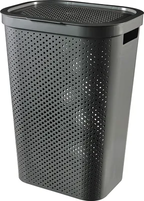 Produktbild von Curver Infinity Wäschekorb aus 100% recyceltem Kunststoff 60L dunkelgrau