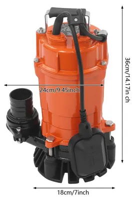 Image de Pompe submersible - Pompe pour eaux usées/eaux fécales - 700 W - 220 V - Pour eaux usées, boues - Puits de puisard/drainage - Orange