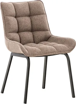Produktbild von Stuhl Saranda Stoff schwarz terrabraun