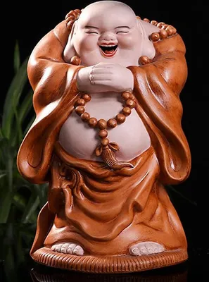 Obrázek produktu pro Fine Asianliving Čínský porcelán Buddha Happiness Ručně malovaný Š16xH14xV27cm