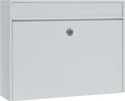 Produktbild von MEFA Briefkasten Bosca 34 mit Schloss, Postkasten verkehrsweiß, 310x385x137 mm