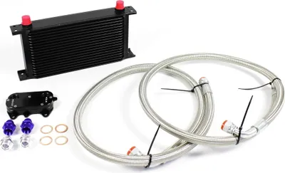 Image de 19 rangées Kit radiateur d'huile + tuyau flexible en acier pour VW Bus Transporter T5 /T6 2,0 TDI