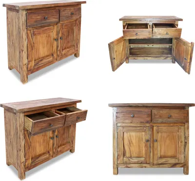 Obrázok produktu pre vidaXL Masívny hliníkový príborník 75 x 30 x 65 cm - Príborník - Príborníky - Nízke dosky - Nízke dosky