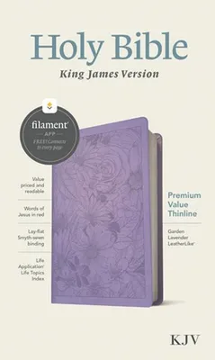 Image de KJV Premium Value Thinline Bible, Filament Enabled (Leatherlike, Garden Lavender, Red Letter)