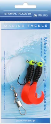 Produktbild von MIKADO PILK TWIST Dorschmontage Kabeljau Meeresvorfach Pilksystem Farbe Rot-schwarz /# 1/0