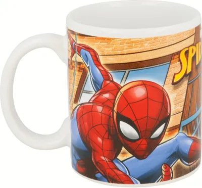 Zdjęcie produktu dla Kubek Spiderman 325ml ceramiczny kubek dla dzieci zestaw prezentowy Ikony chłopca