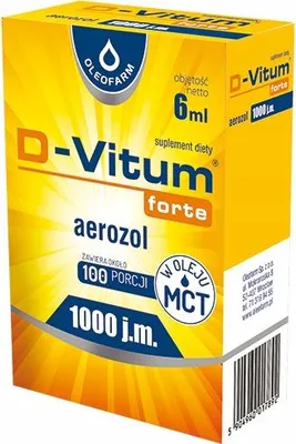 Produktbild von D-Vitum Forte 1000 Vitamin D-Aerosol 6 ml