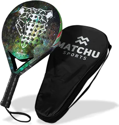 Produktbild von Padel-Schläger mit Tragetasche - 100% Carbon, Fiberglas-Oberfläche, EVA-Schaum, 3D-Grifftechnologie