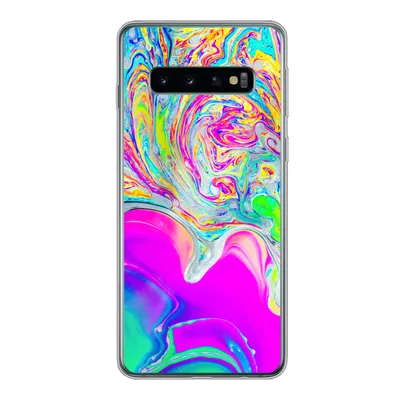 Produktbild von MuchoWow® Handyhülle Schutzhülle Hülle für Samsung Galaxy S10 Kunst - Farben - Psychedelisch Silikon Softcase Handy Hülle - Handytasche