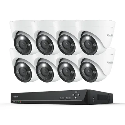 Obrázok produktu pre Reolink RLK16-1200D8-A, 12MP PoE monitorovací systém, 16CH 4TB HDD NVR a 8X bezpečnostná kamera, 24/7 nahrávanie, reflektor, inteligentná detekcia