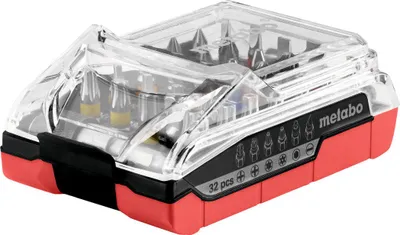 Immagine prodotto di Metabo - Set di cacciaviti - 32 pezzi - torx, phillips, pozidriv, hex, slot, break-open Torx - lunghezza: 25 mm