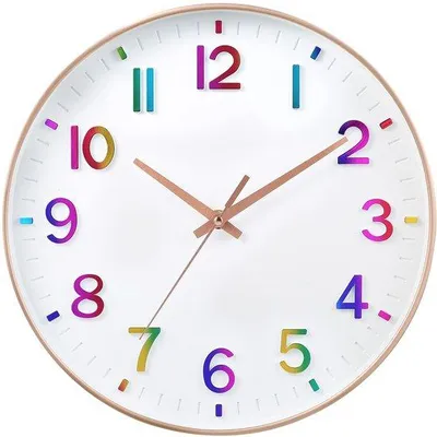 Immagine prodotto di Orologio da parete radiocontrollato da 30 cm. Orologio silenzioso senza ticchettio, moderno orologio a batteria per casa, soggiorno, ufficio, decorazione da parete (oro rosa)