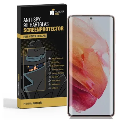 Produktbild von 1x 9H Hartglas für Samsung Galaxy S21 Ultra FULL CURVED Privacy ANTI-SPY Panzerfolie Displayschutz HD Schutzfolie Schutzglas Panzerglas Blickschutz